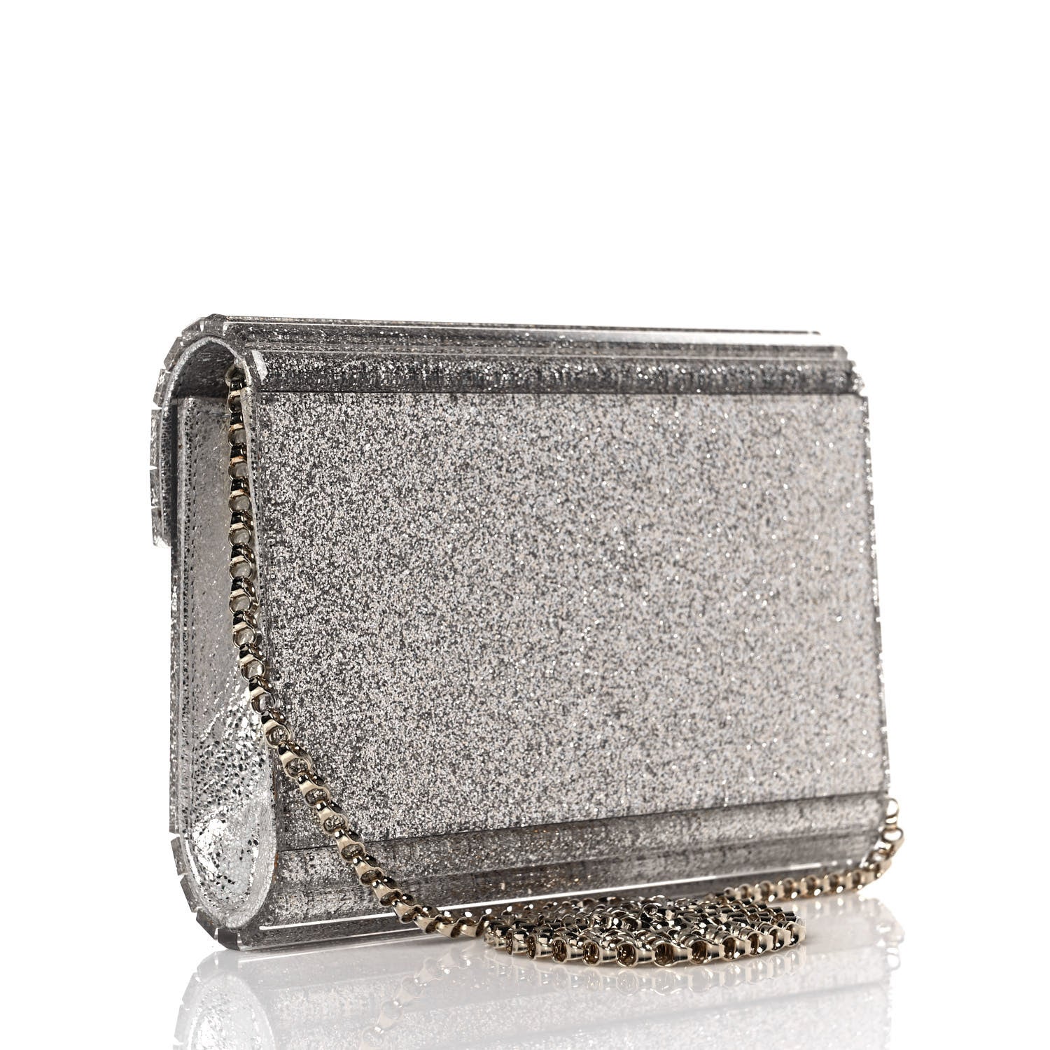 Jimmy Choo Acrylic Glitter Candy Clutch Champagne 2 of 7