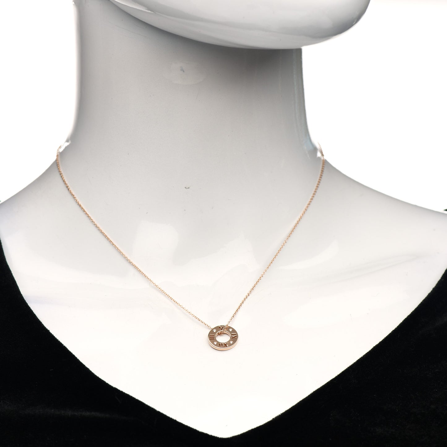 18K Rose Gold Diamond Atlas Pierced Pendant Necklace