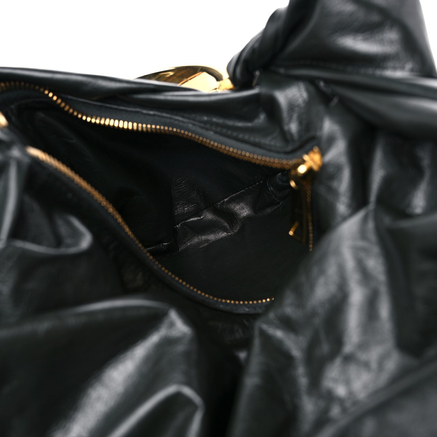 Calfskin Foulard Shoulder Bag Dark Green