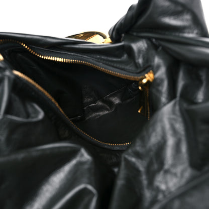 Bottega Veneta Calfskin Foulard Shoulder Bag Dark Green 5 of 8
