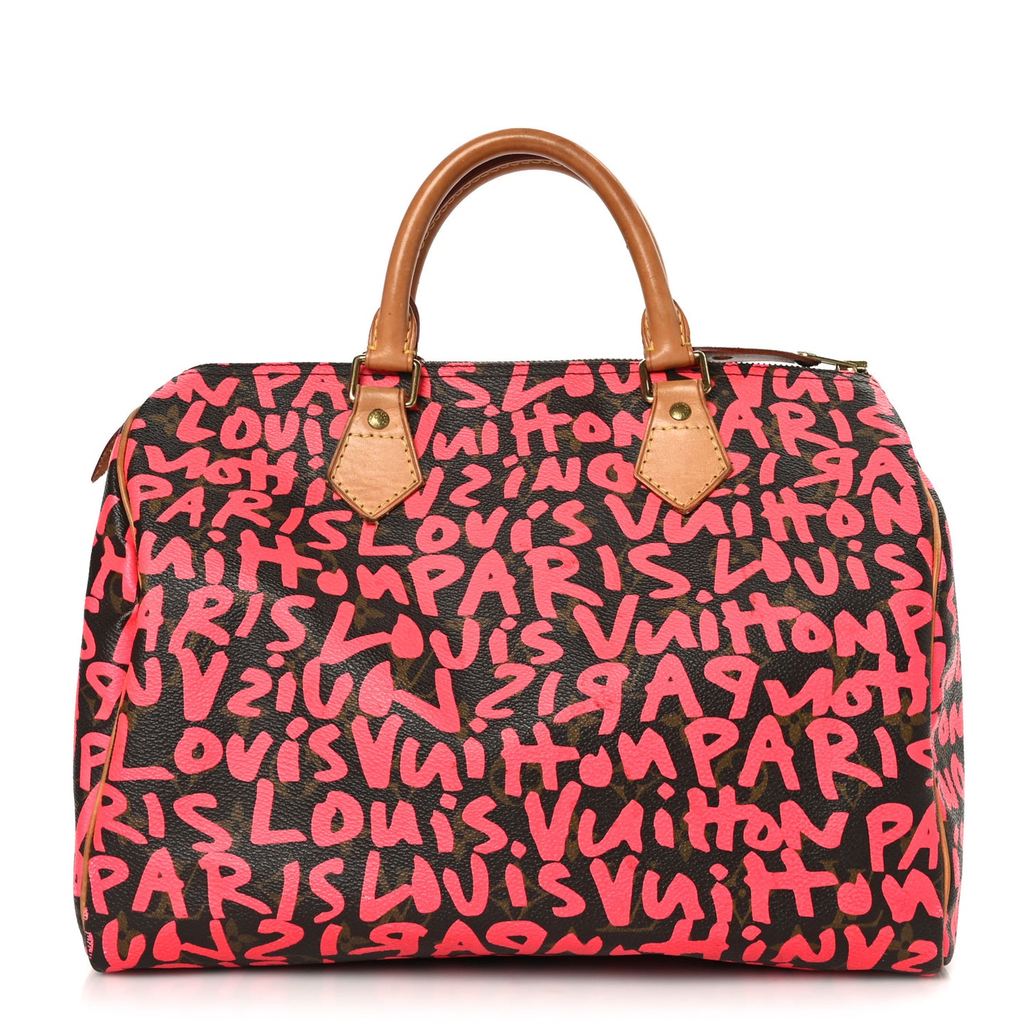 Monogram Graffiti Speedy 30 Fuchsia