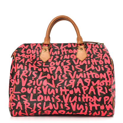 Louis Vuitton Monogram Graffiti Speedy 30 Fuchsia 1 of 11