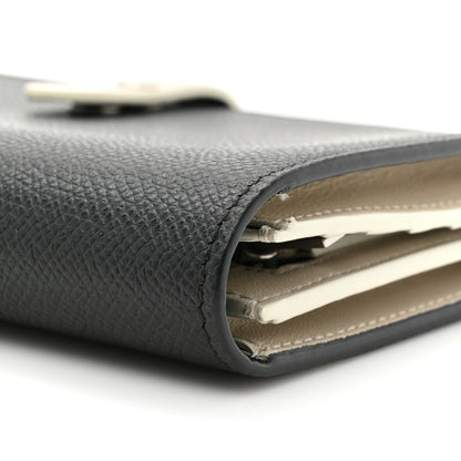 Celine Grained Calfskin Large Multifunction Strap Wallet Black Chalk 11 of 14