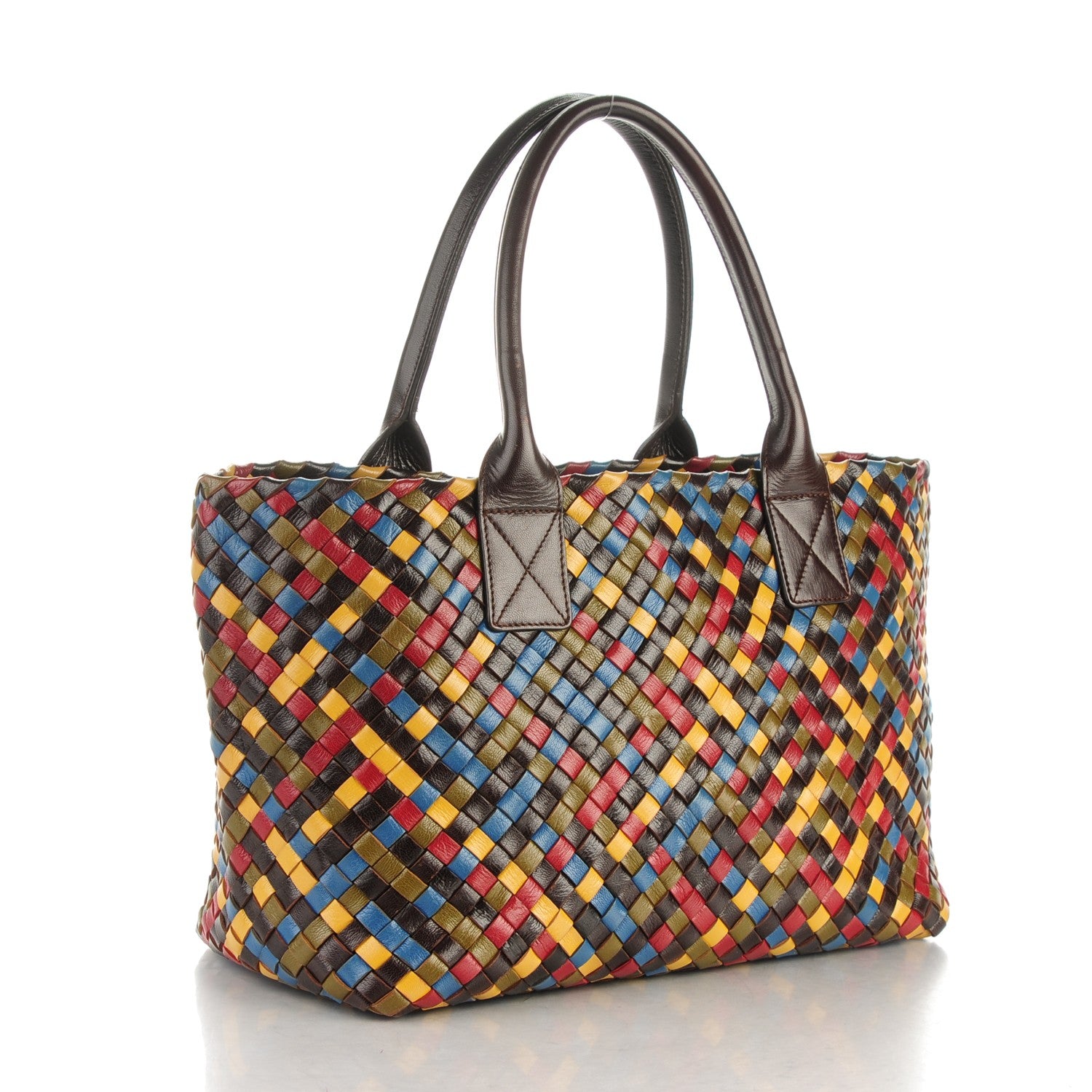 Bottega Veneta Shiny Goatskin Intrecciato Mini Cabat Multicolor 3 of 6