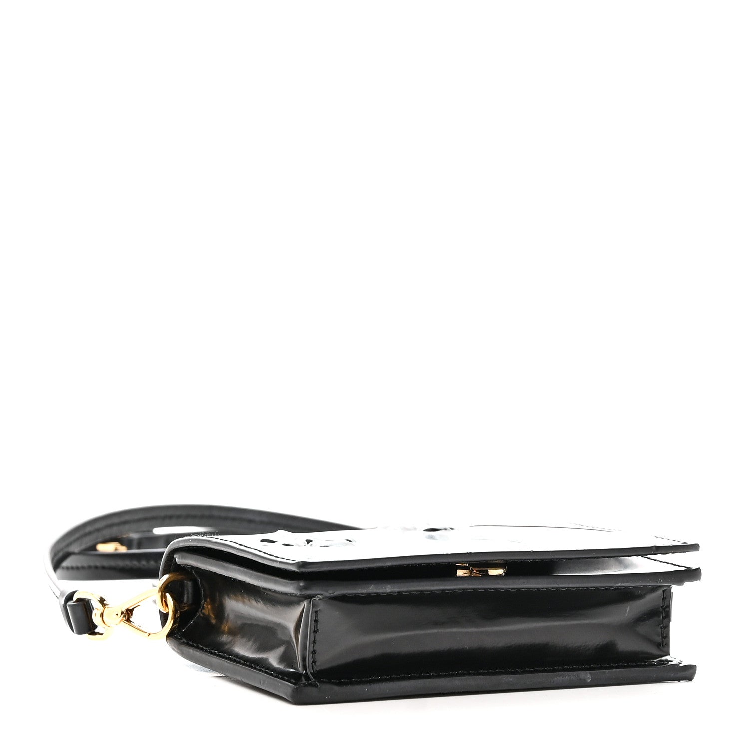Prada Spazzolato Fior Card Holder With Strap Black 4 of 9