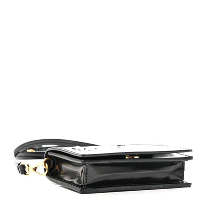 Prada Spazzolato Fior Card Holder With Strap Black 4 of 9