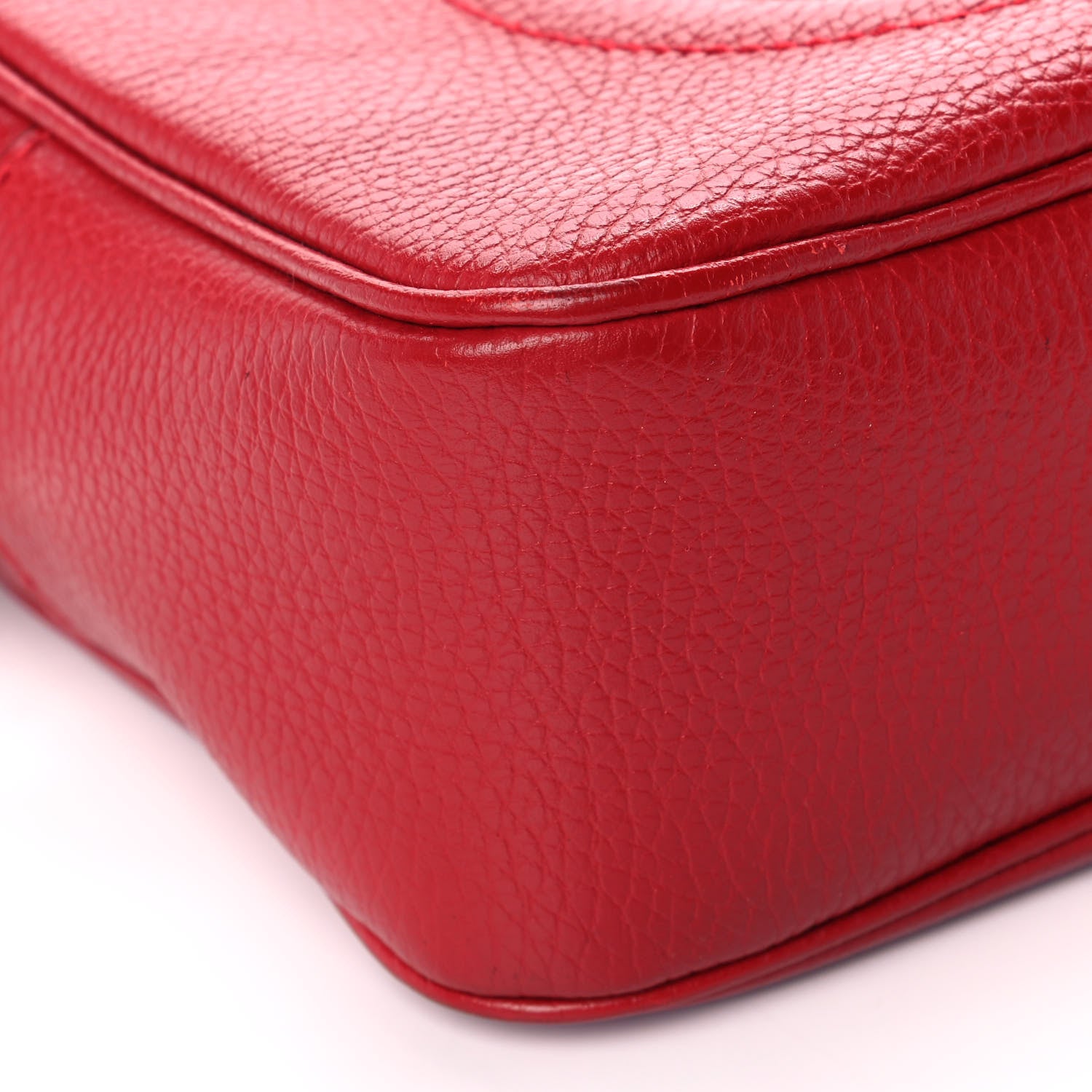 Gucci Pebbled Calfskin Small Soho Disco Bag Tabasco Red 10 of 13