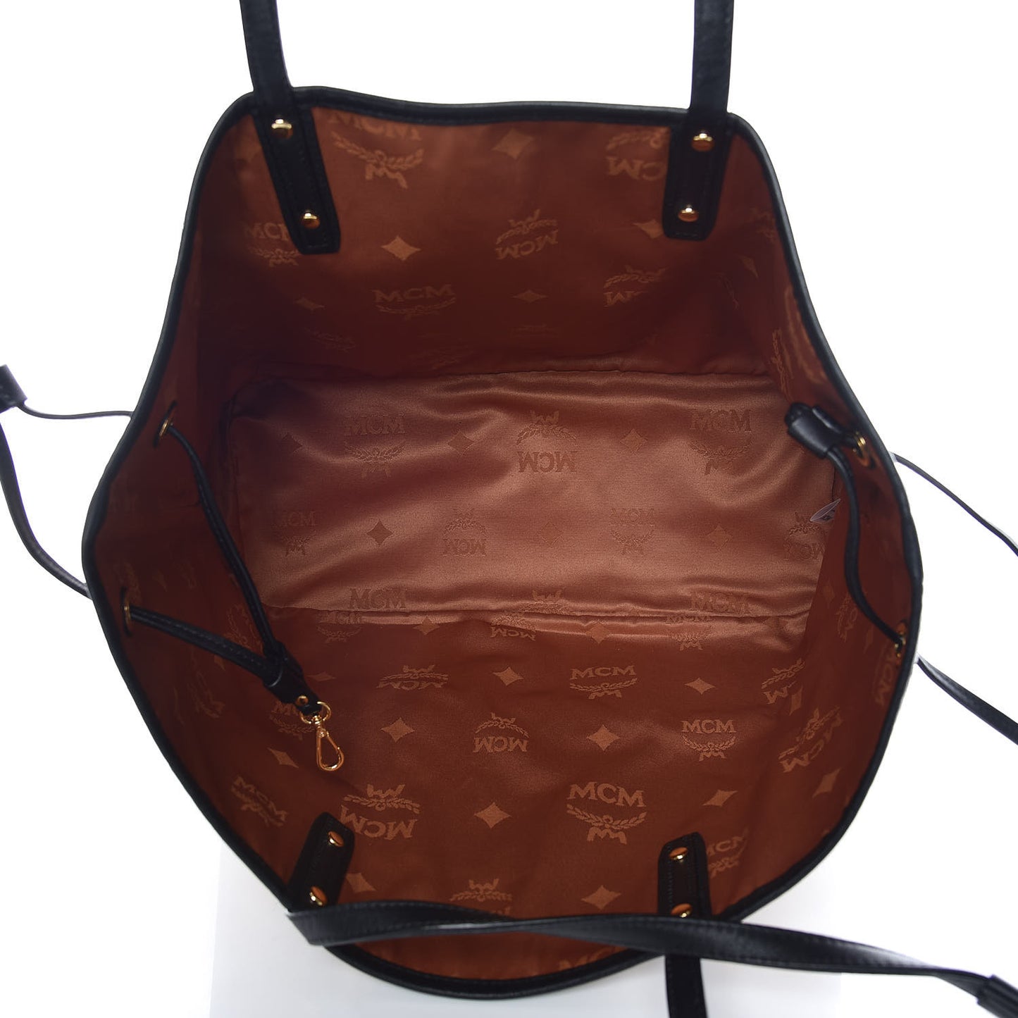 Metallic Visetos Medium Shopper Tote Gold