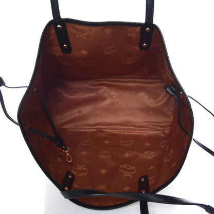 MCM Metallic Visetos Medium Shopper Tote Gold 7 of 9