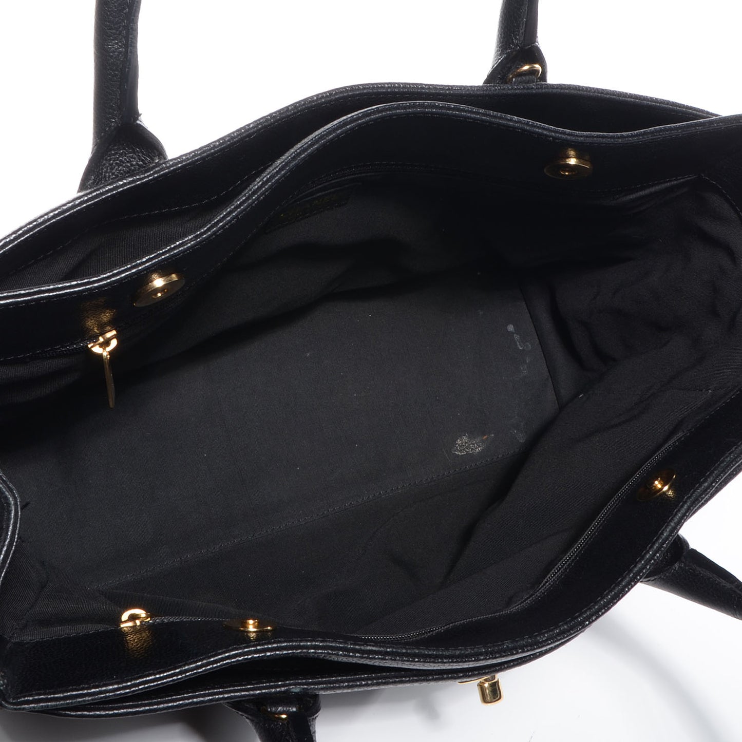 Calfskin Cerf Shopper Tote Black