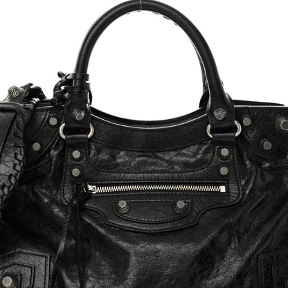 Balenciaga Agneau Arena Neo Cagole City Handbag Black 9 of 11