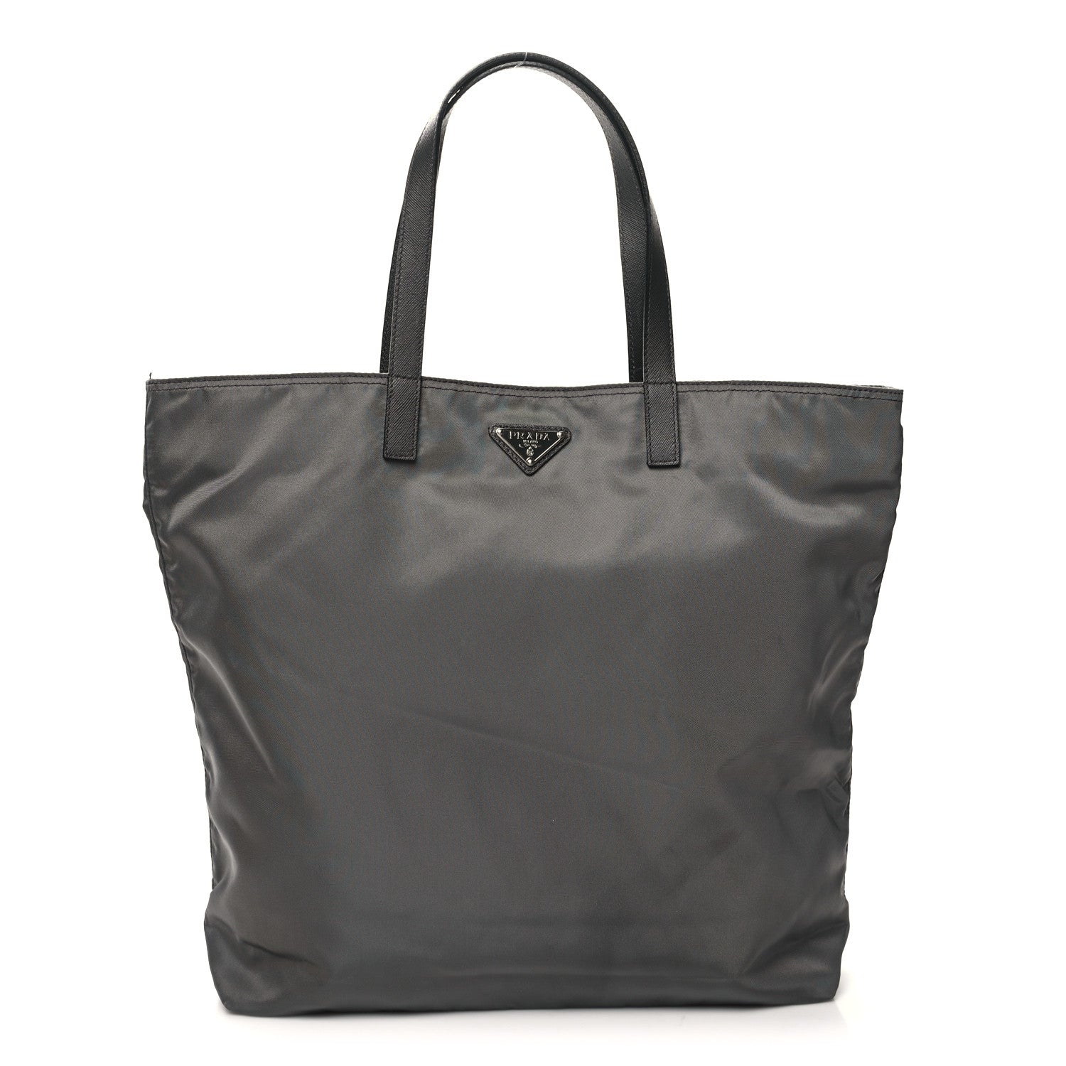 Prada Tessuto Nylon Saffiano Tote Grey 1 of 10
