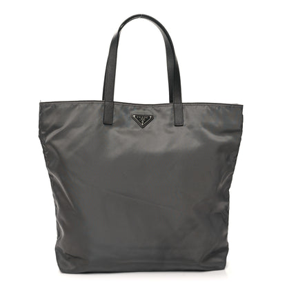 Prada Tessuto Nylon Saffiano Tote Grey 1 of 10