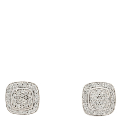 David Yurman Sterling Silver Diamond 5mm Pave Albion Earrings 1 of 4