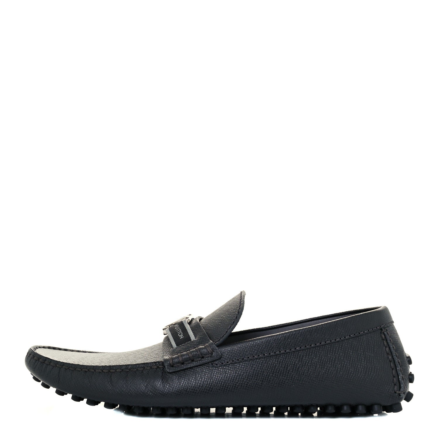 Louis Vuitton Taiga Mens Hockenheim Moccasin Loafers 9 Ardoise 1 of 11
