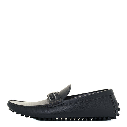 Louis Vuitton Taiga Mens Hockenheim Moccasin Loafers 9 Ardoise 1 of 11