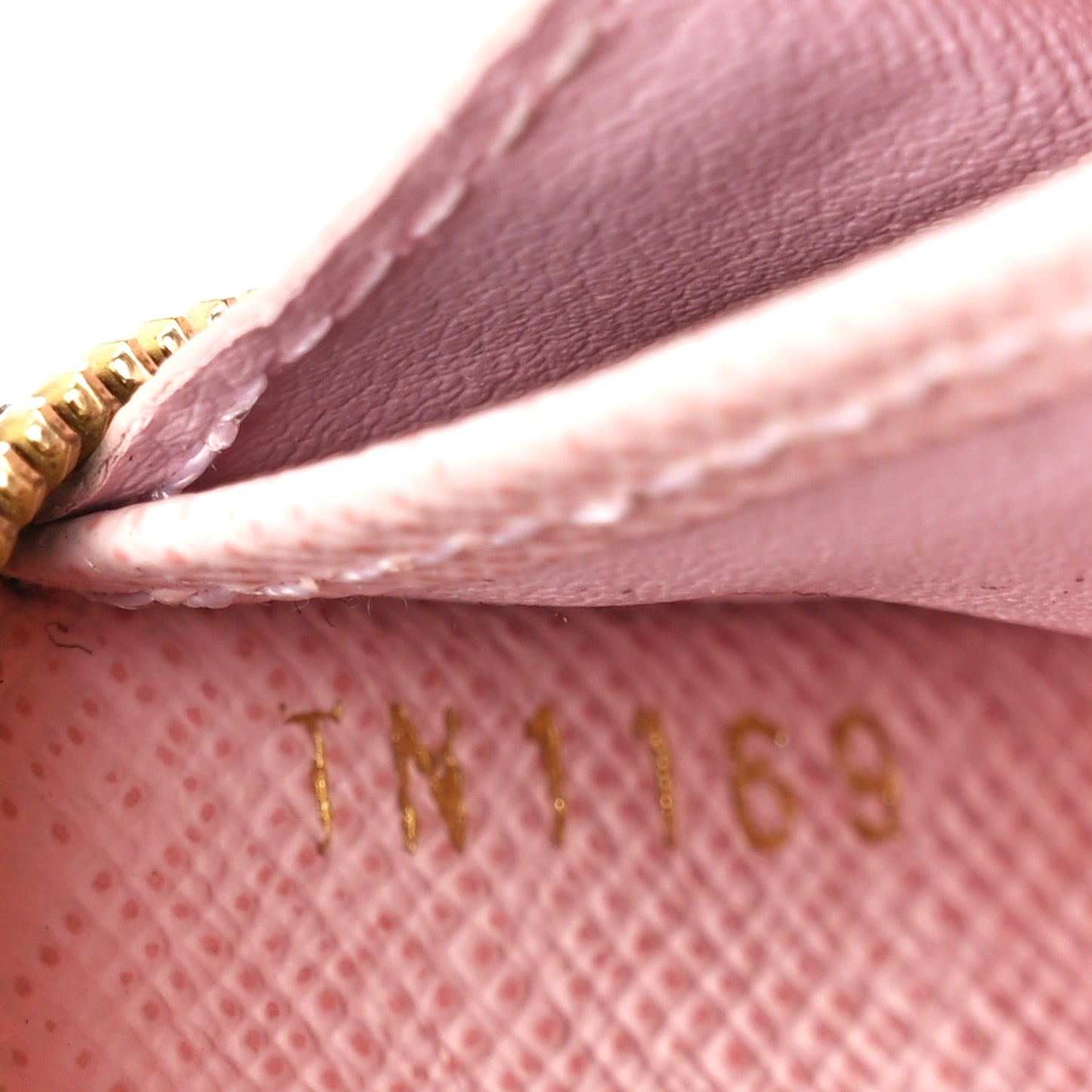 Damier Ebene Studded Zippy Coin Purse Rose Ballerine