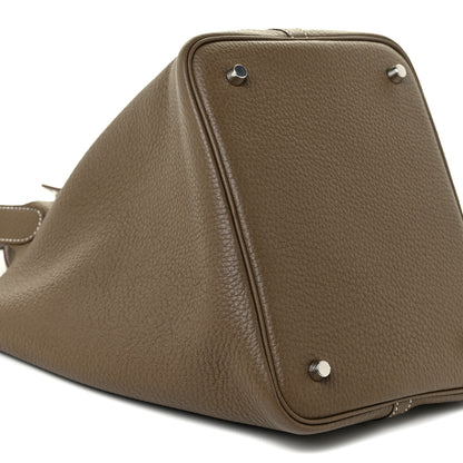 Hermes Taurillon Clemence Picotin Lock 22 MM Etoupe 7 of 9