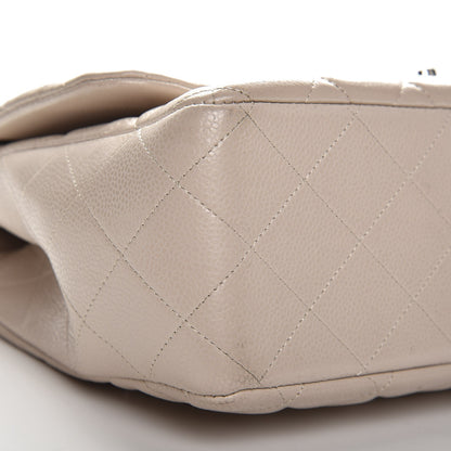 Chanel Caviar Quilted Jumbo Single Flap Beige 10 of 11