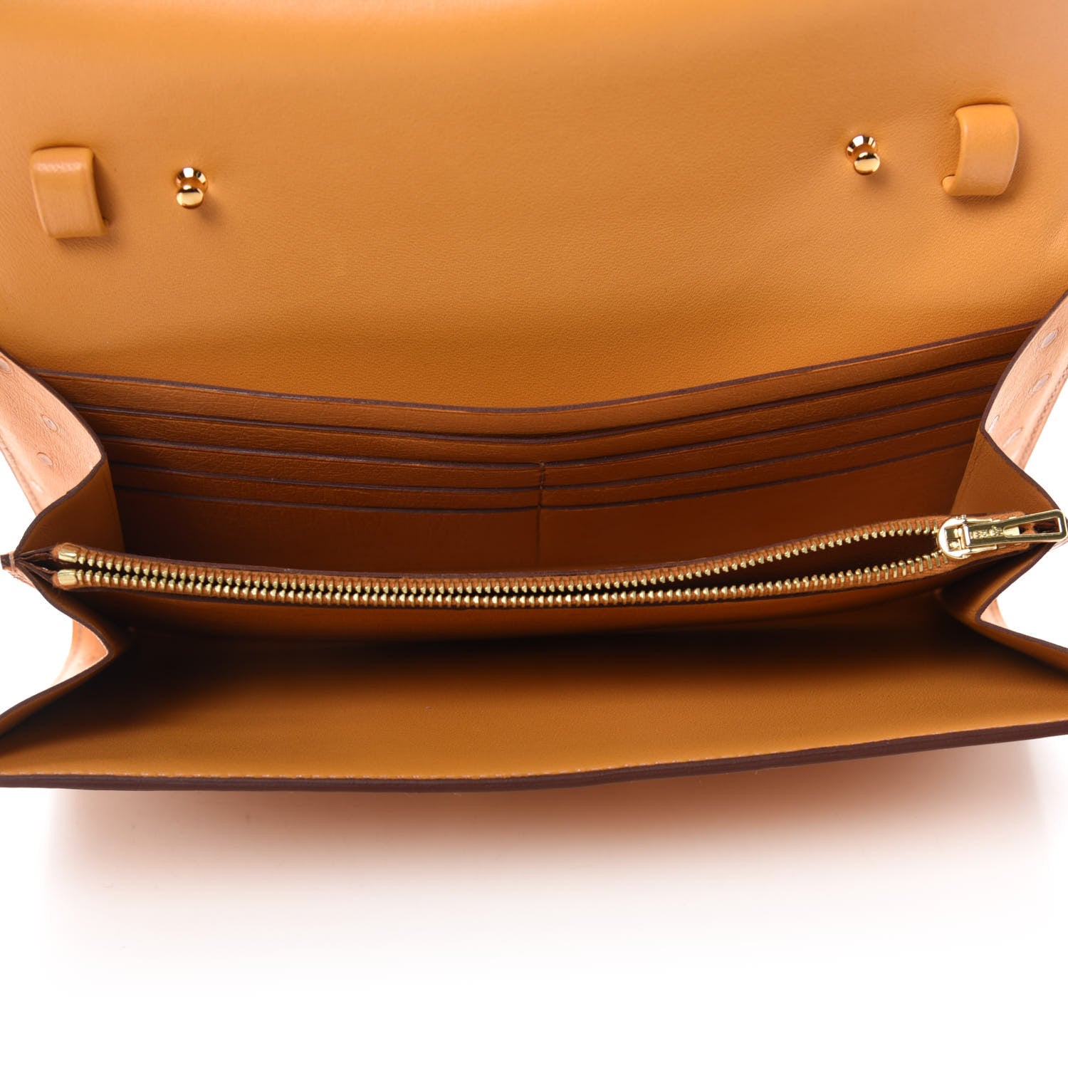Hermes Ostrich Constance Long Wallet To Go Safran 5 of 10