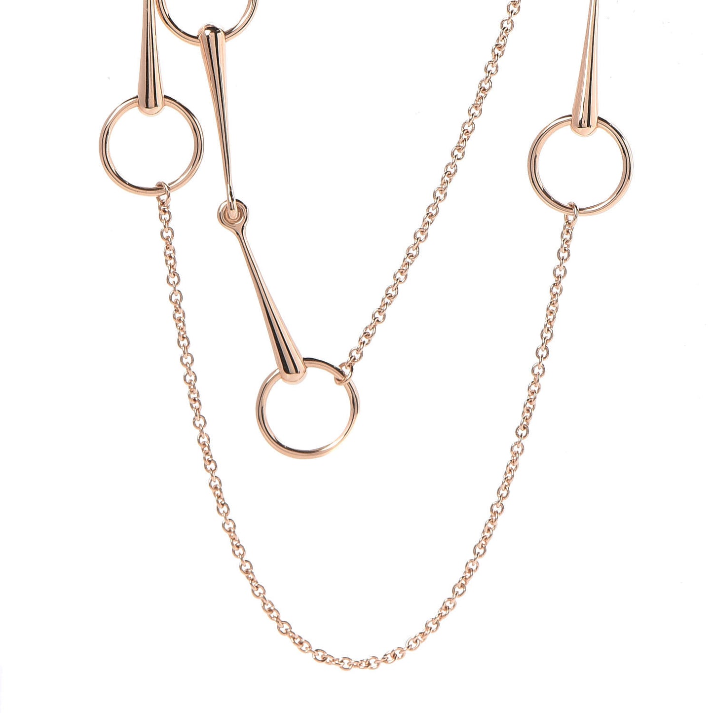 18K Rose Gold Filet d'Or Long Necklace Small