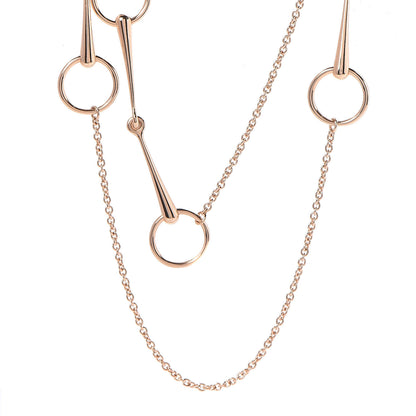 Hermes 18K Rose Gold Filet d'Or Long Necklace Small 4 of 8