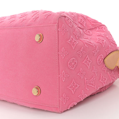 Louis Vuitton Denim Monogram Stone Speedy Bandouliere 35 Rose 9 of 10