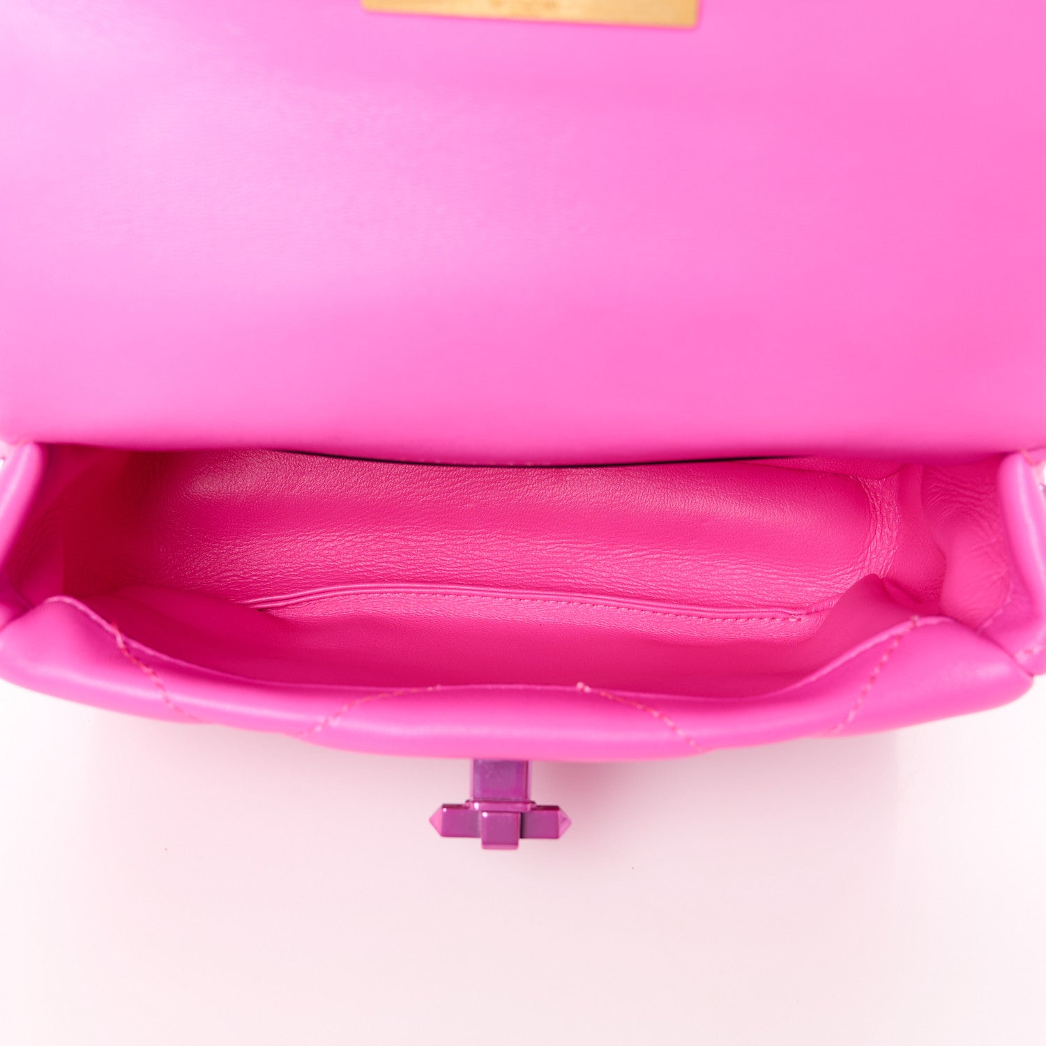 Valentino Garavani Nappa Lacquer Monochrome Small Roman Stud Shoulder Bag Pink PP 5 of 10