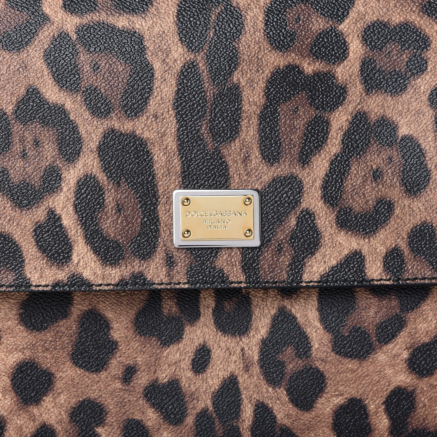 Dauphine Leopard Print Large Miss Sicily Satchel Black