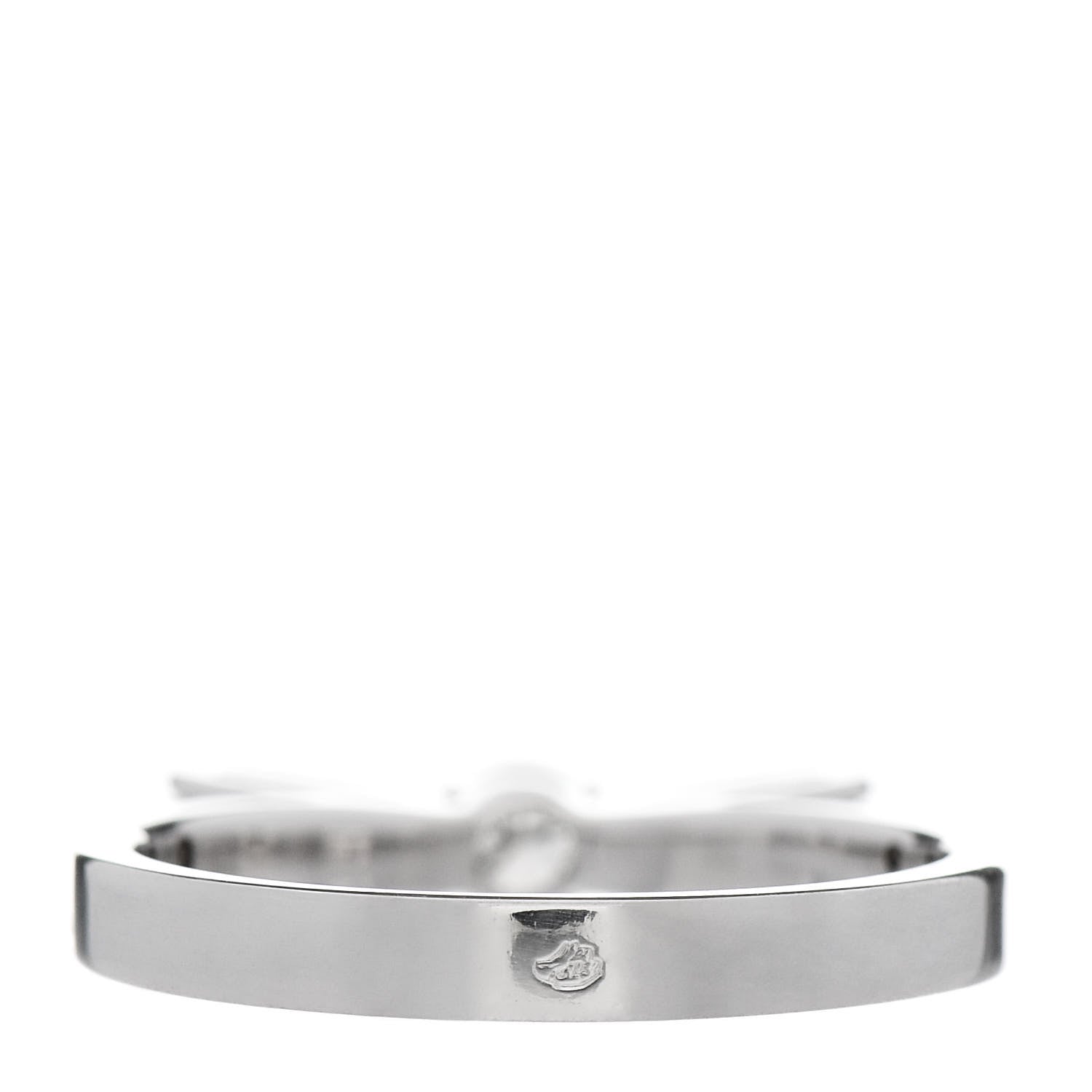 Chanel 18K White Gold Diamond Ruban Ring 48 4.5 3 of 6