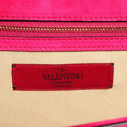 Valentino Garavani Patent Large Glam Lock Rockstud Flap Cyclamin 10 of 24