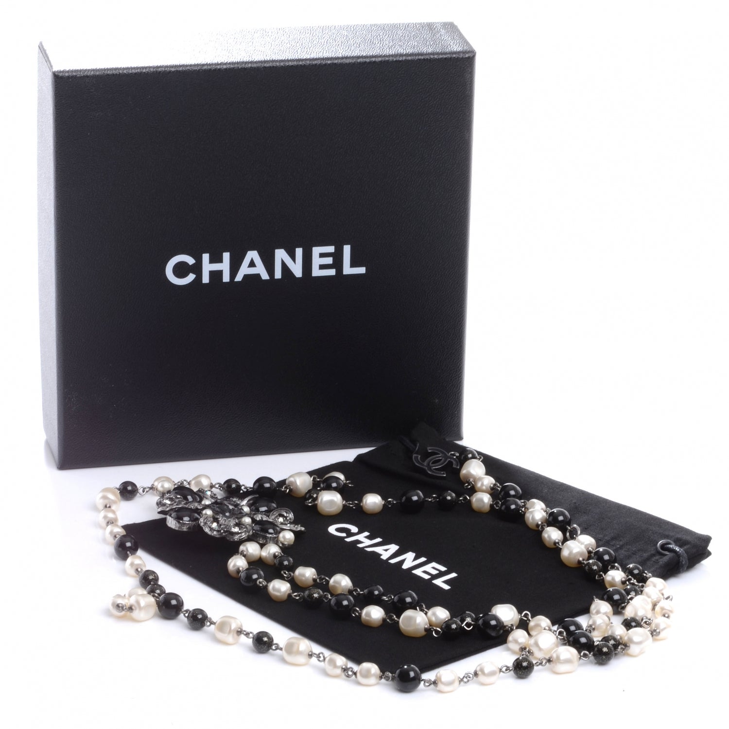 Chanel Pearl and Crystal Paris Shanghai Belt Black Silver 6 of 6