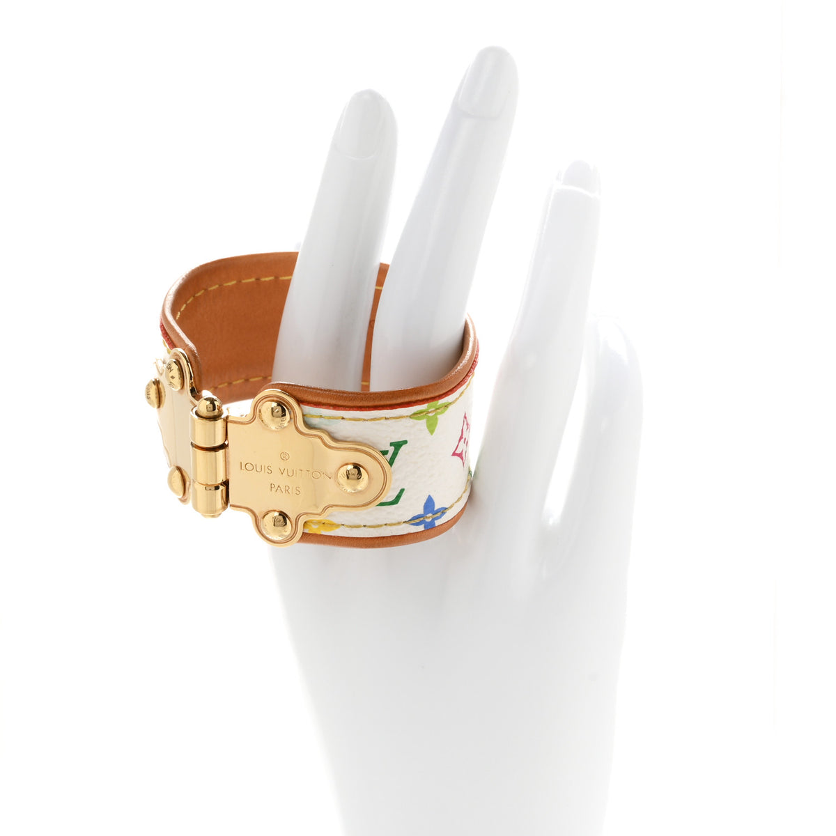 Louis Vuitton Monogram Multicolor Save It Bracelet 17 White 2 of 5