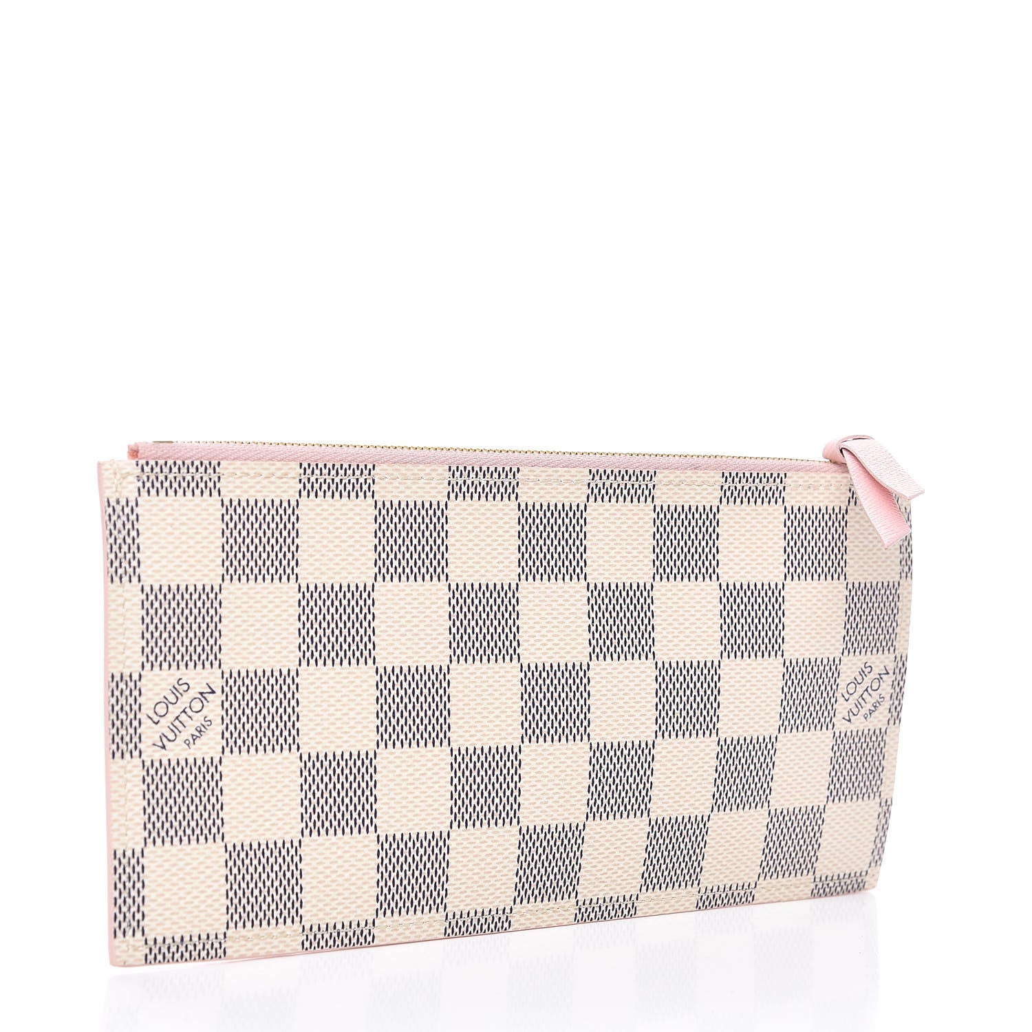 Louis Vuitton Damier Azur Felicie Chain Wallet Zippered Insert Rose Ballerine 3 of 7