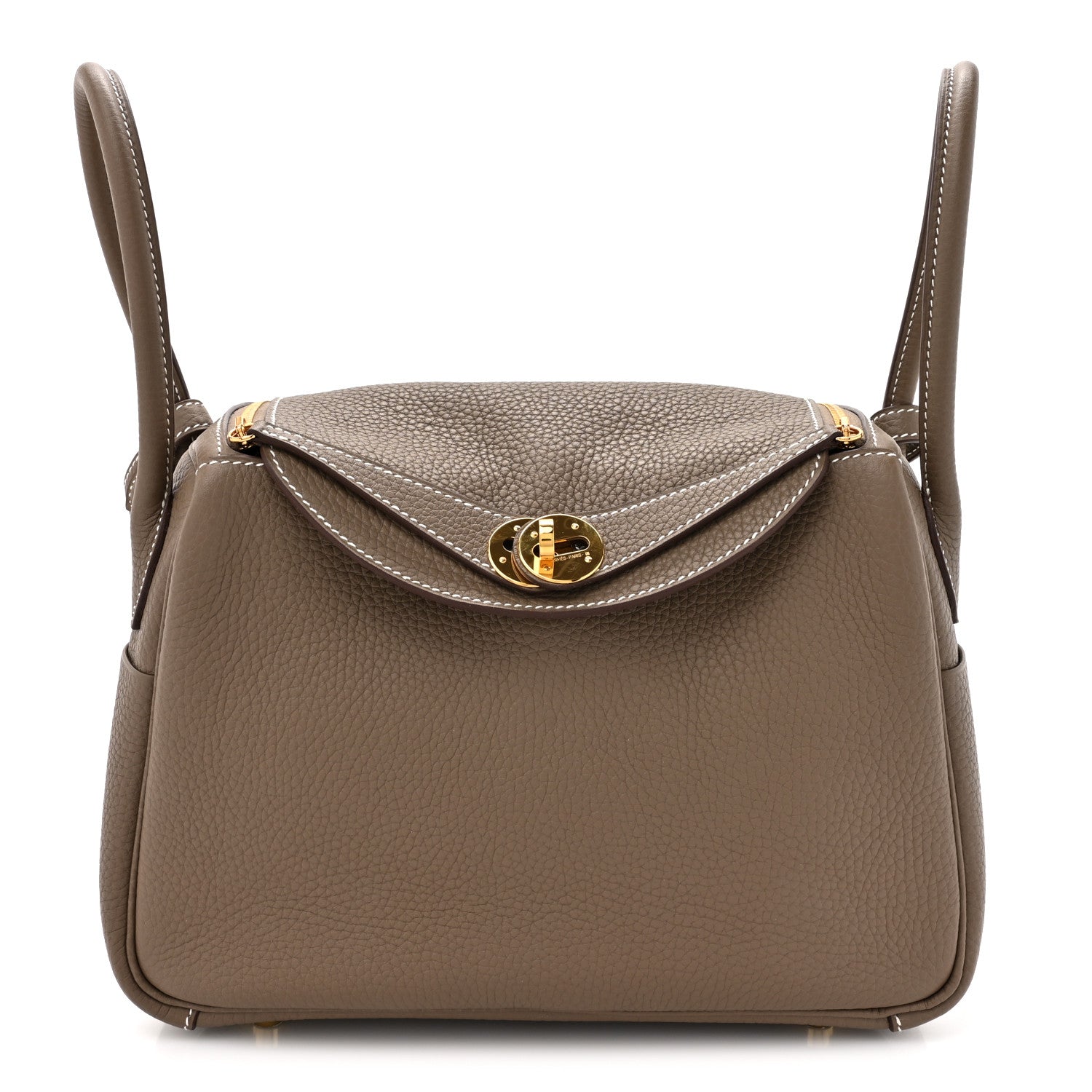 Hermes Taurillon Clemence Lindy 26 Etoupe 1 of 10