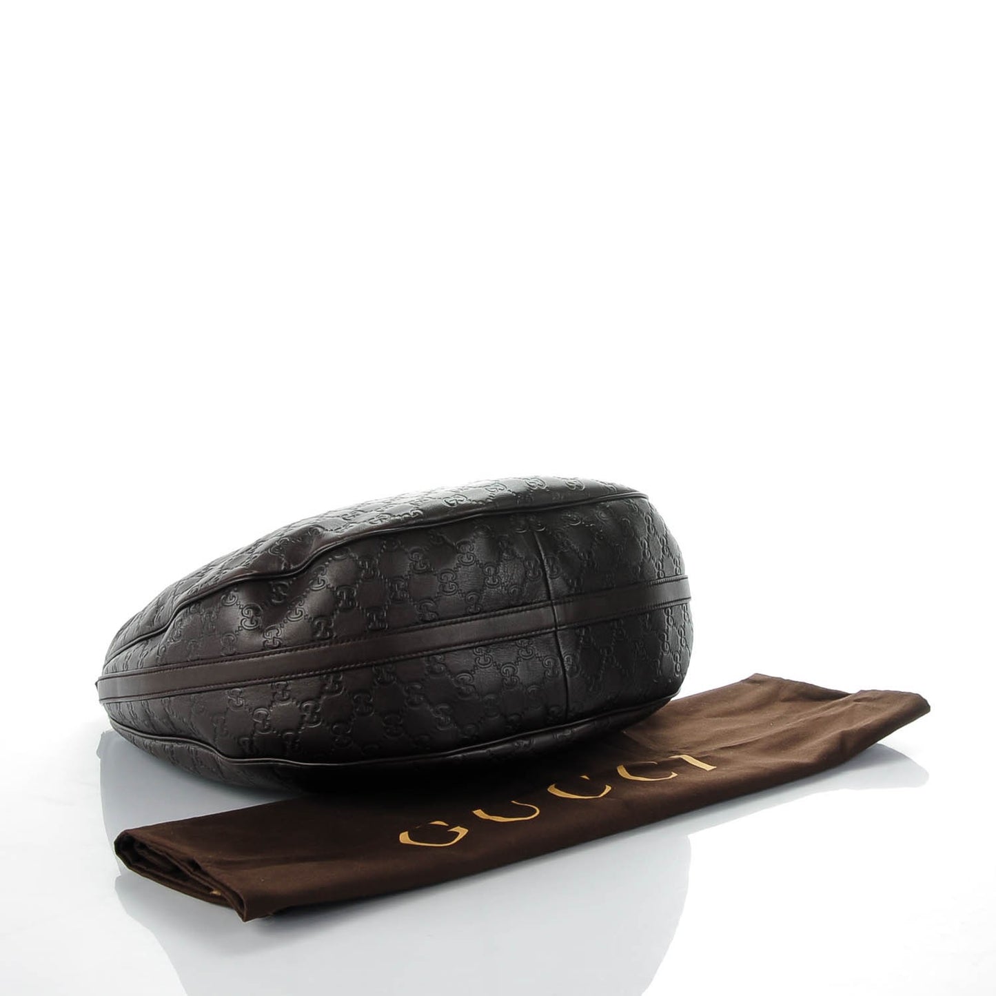 Guccissima GG Twins Large Hobo Chocolate