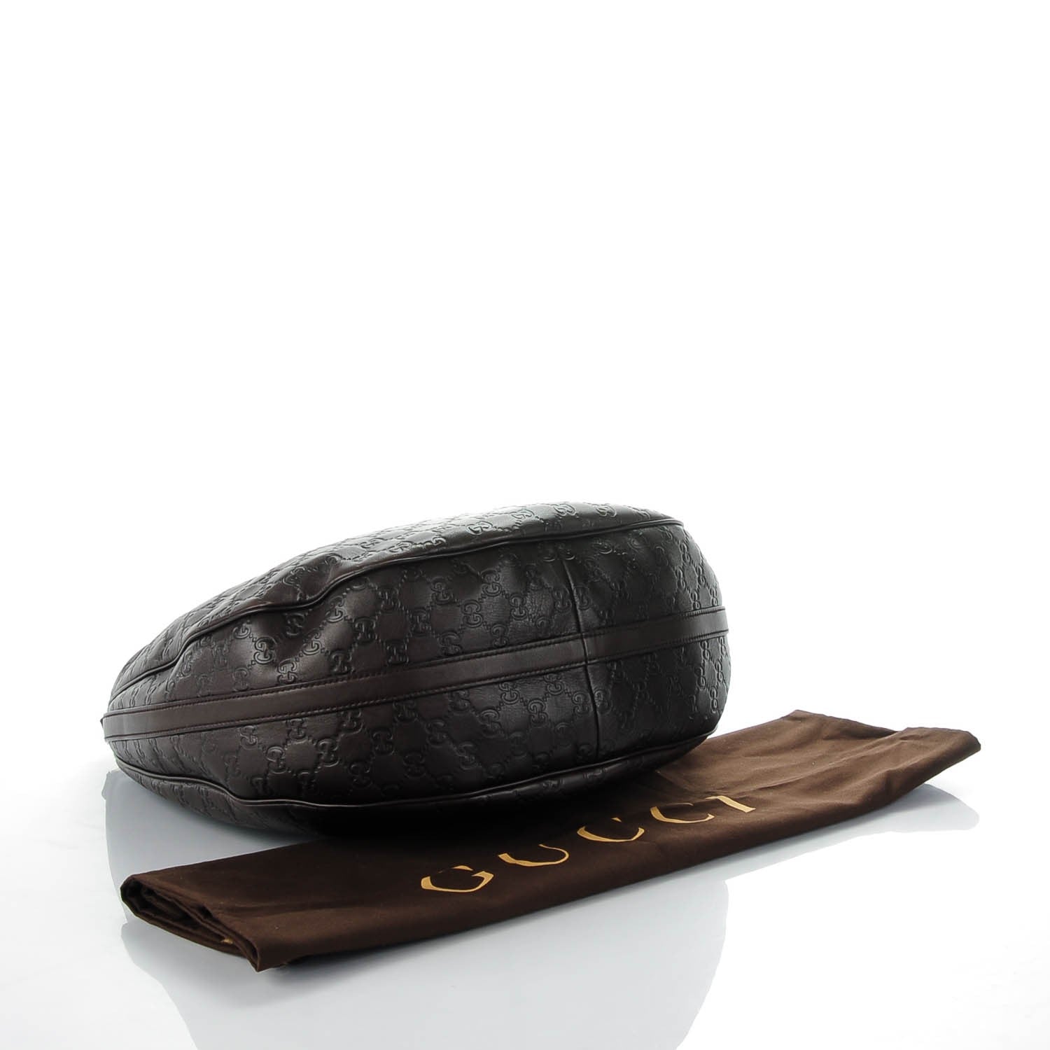 Gucci Guccissima GG Twins Large Hobo Chocolate 4 of 7