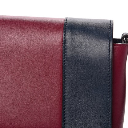 Celine Shiny Smooth Calfskin Medium Frame Shoulder Bag Steel Blue Plum 12 of 13