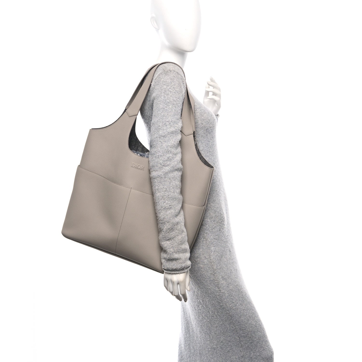 Christian Dior Icons Calfskin Privé Tote Beige 2 of 11