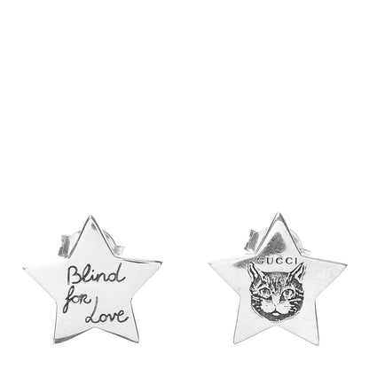 Gucci Sterling Silver Blind for Love Star Earrings 1 of 5