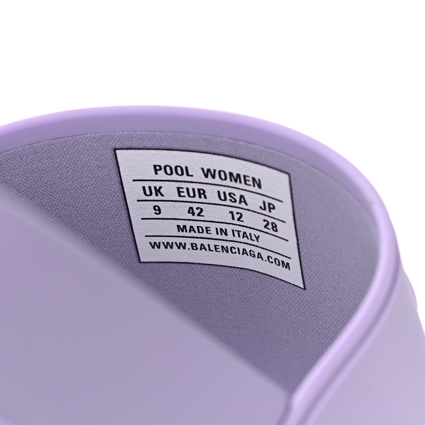 Rubber BB Womens Pool Slide Sandals 42 Lilac