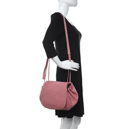 Bottega Veneta Nappa Intrecciato Messenger Bag Petal Pink 2 of 11