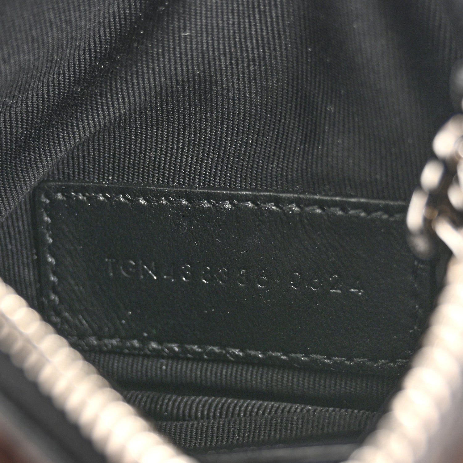 Saint Laurent Calfskin Matelasse Monogram Key Pouch Black 7 of 8
