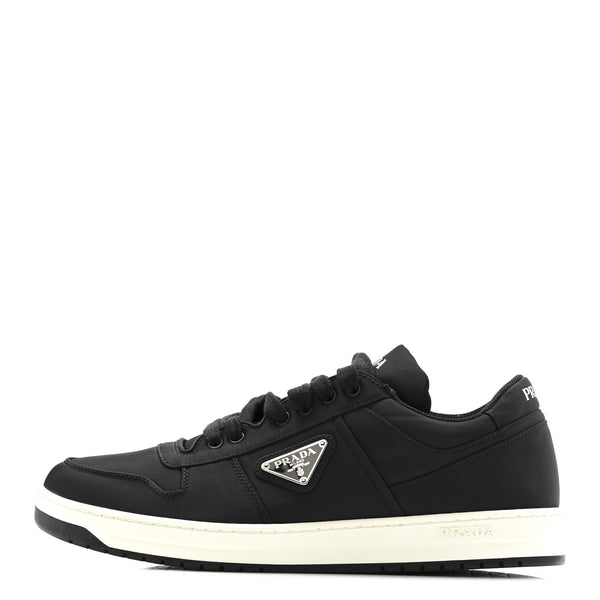 Prada Re-Nylon Gabardine Metal Triangle Logo Mens Downtown Low Top