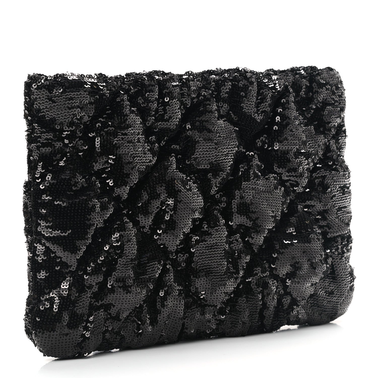 Chanel Sequins Quilted Large Chanel 19 Pouch Black 4 of 8