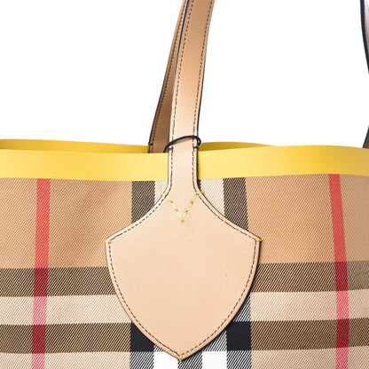 Burberry Vintage Check Large The Giant Reversible Tote Antique Yellow Golden Yellow 20 of 24