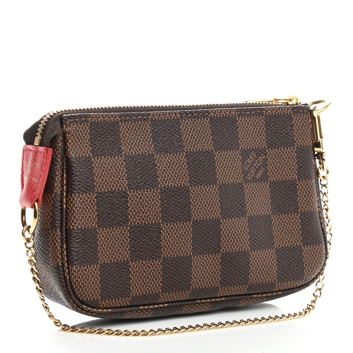 Damier Ebene 2019 Christmas Animation Mini Pochette Accessories Red