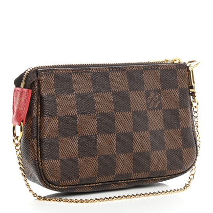 Louis Vuitton Damier Ebene 2019 Christmas Animation Mini Pochette Accessories Red 4 of 8