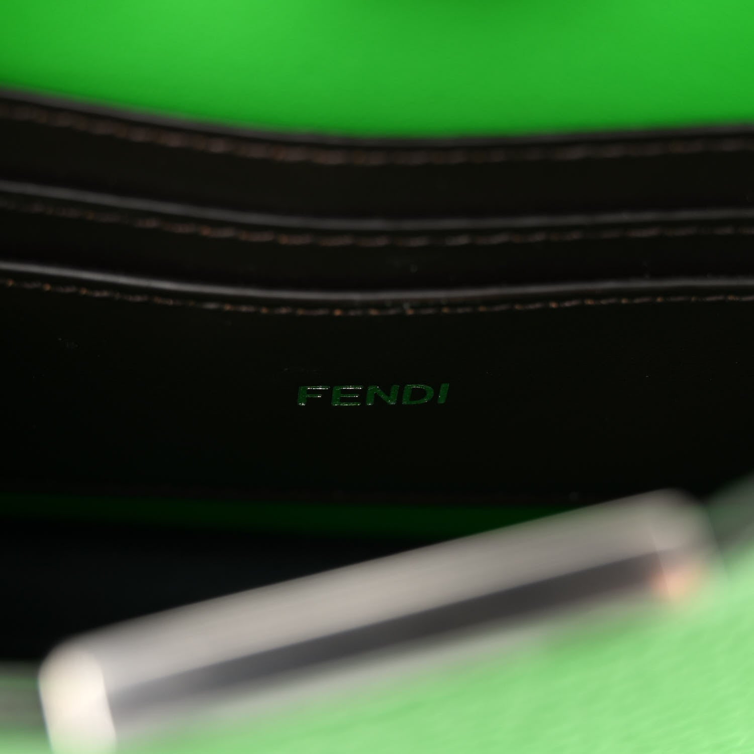 Fendi Cuoio Romano Vitello Cover Bi-Color Peekaboo I See U X Cross Satchel Tomatillo 7 of 11