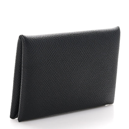 Hermes Epsom Calvi Card Case Black 3 of 10